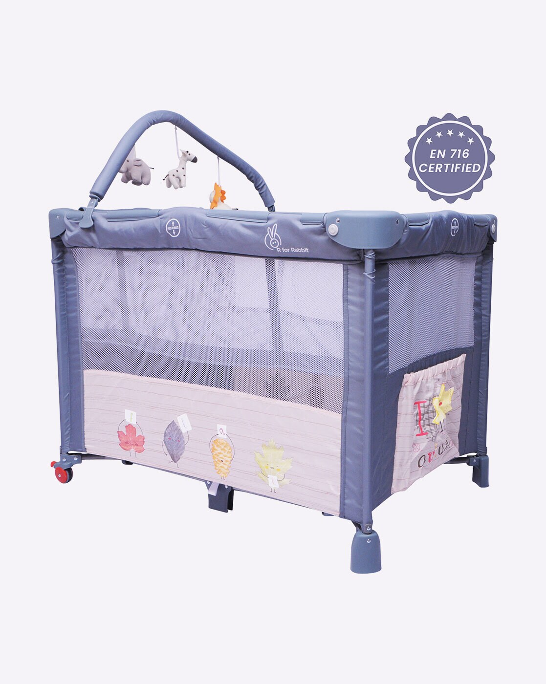 R for Rabbit Portable Baby Cot & Crib, (Grey)